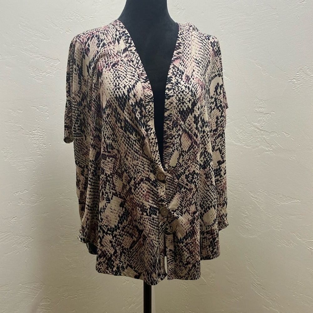Snake print dress shirt